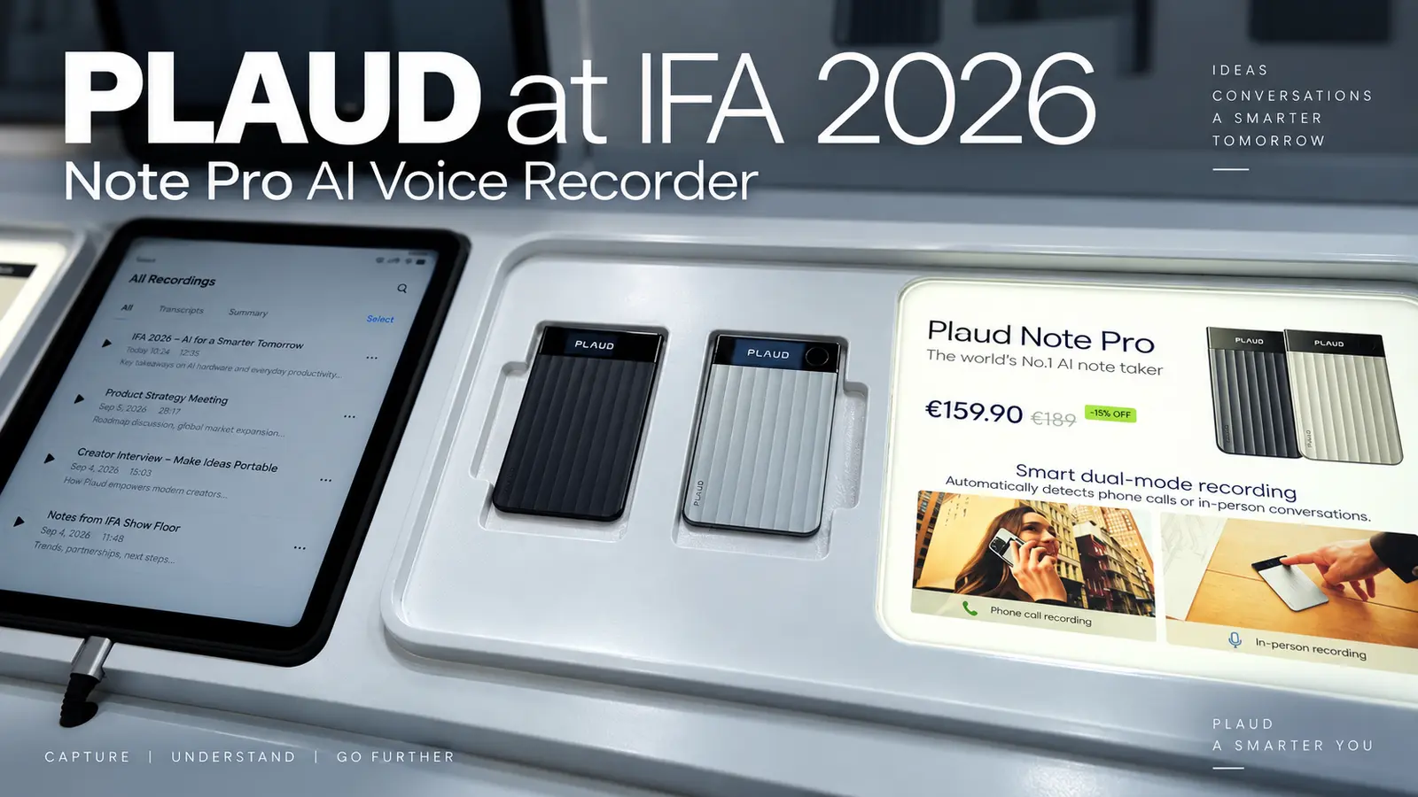 Plaud IFA 2026 pristatė pažangią AI įrašymo ekosistemą