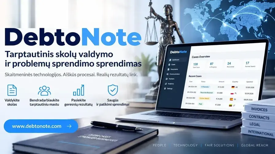 Lietuviška „DebtoNote“ padeda valdyti tarptautines skolas