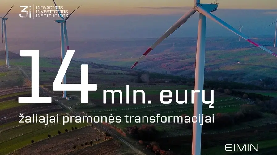 Žaliajai pramonės transformacijai skiriama 14 mln. eurų